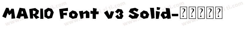 MARIO Font v3 Solid字体转换